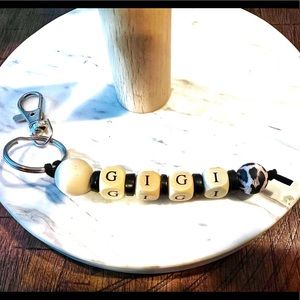 Cute Silicone Key Ring, Gigi, handmade by seller